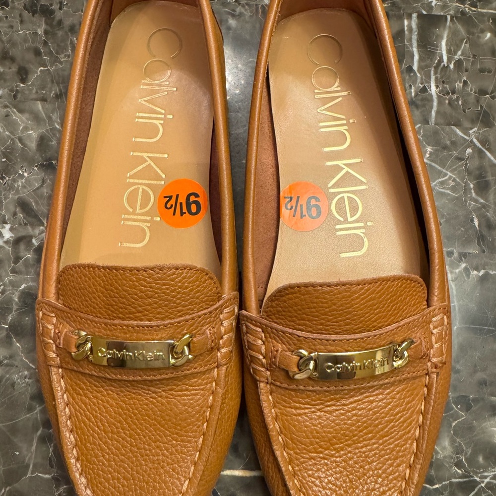 Calvin Klein Women's Brown Leather Loafers